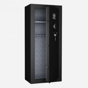 Buffalo River Black Diamond 10 Gun Electronic Gun Cabinet - Door Open - Gun Cabinets Online