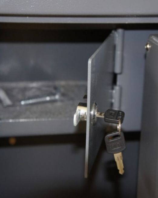 GDK 4 Gun Cabinet with Internal Ammunition Locker - Inside - Gun Cabinets Online
