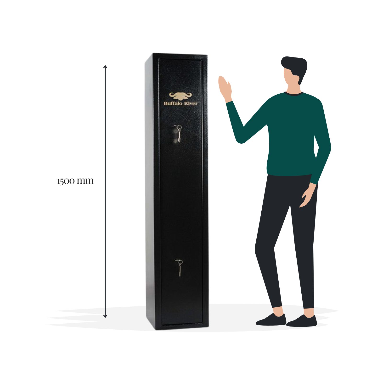 Buffalo River Bronze Line 5 Gun Height Image - Gun Cabinets Online