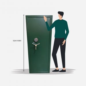Boston Security 18 Gun Electronic Gun Cabinet - Size Image Green - Gun Cabinets Online