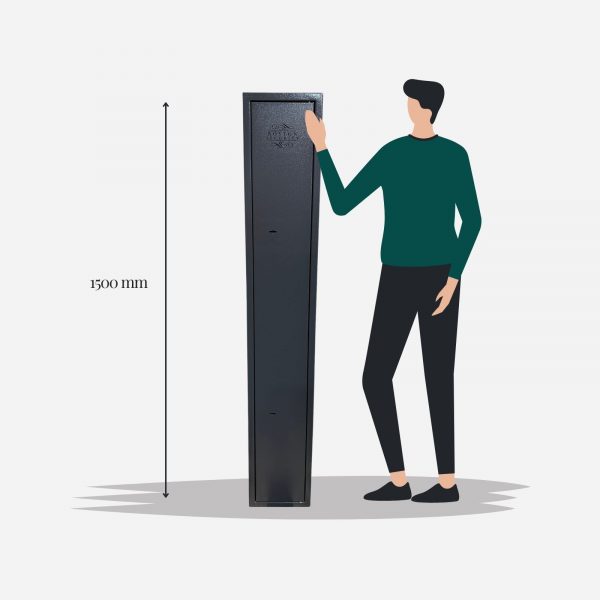 Boston Security 5 Gun Cabinet - Height Image - Gun Cabinets Online