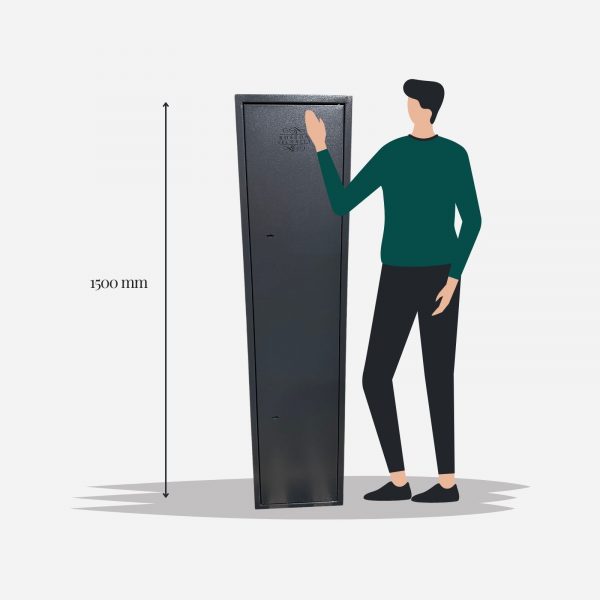 Boston Security 7 Gun Cabinet - Size Image - Gun Cabinets Online