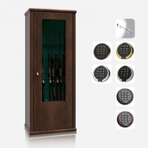Burton Security Krystal S2 10 Gun Display Gun Safe - Keypad Key Options - Gun Cabinets Online