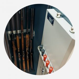 Burton Gamekeeper Gold 5 Gun Key Access Gun Safe - Door Open