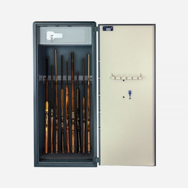 Burton Gamekeeper Gold 9 Electronic Gun Safe - Door Fully Open - Gun Cabinets Online