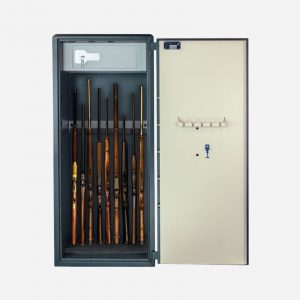 Burton Gamekeeper Gold 9 Key Access Gun Safe - Door Fully Open - Gun Cabinets Online