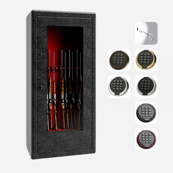 Burton Security Krystal G1 13 Gun Display Gun Safe - Lock Options - Gun Cabinets Online