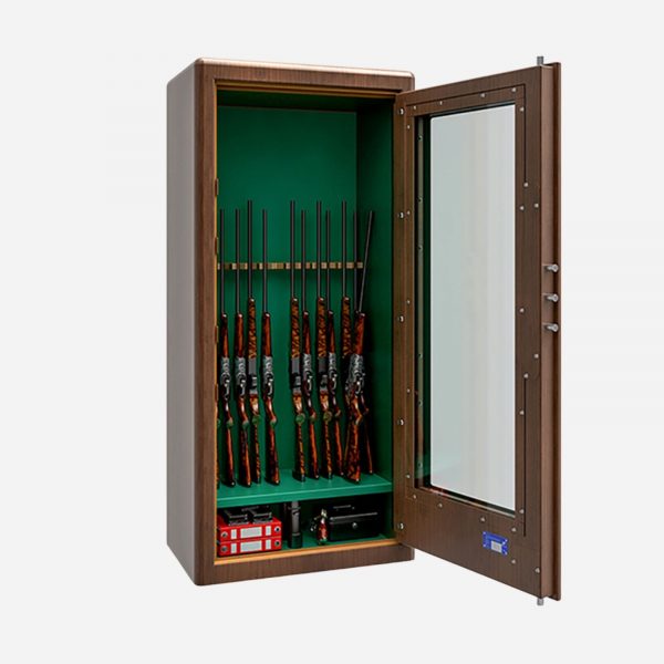 Burton Security Krystal G1 13 Gun Display Gun Safe - Nut Open - Gun Cabinets Online