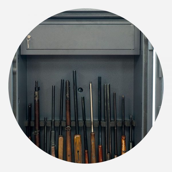 Burton Warden LFS 14E 14 Gun Electronic Gun Safe Cabinet - Internal Ammunition Locker - Gun Cabinets Online
