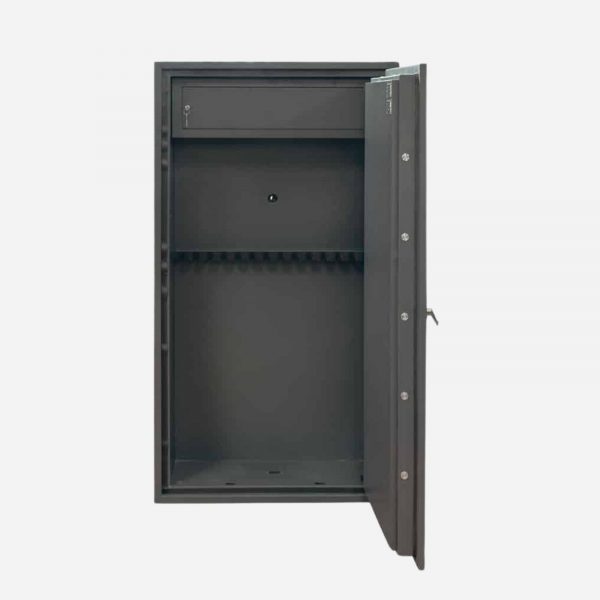 Burton Warden LFS 14E 14 Gun Electronic Gun Safe Cabinet - Open Empty - Gun Cabinets Online