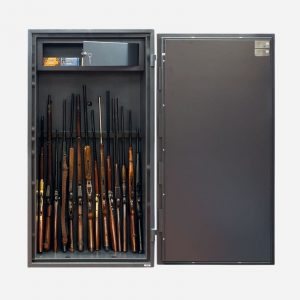 Burton Warden LFS 14E 14 Gun Electronic Gun Safe Cabinet - Open - Gun Cabinets Online