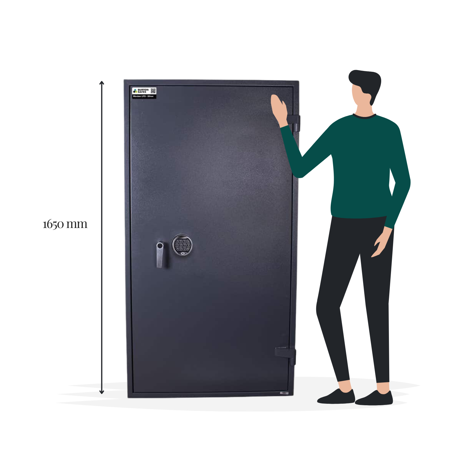 Burton Warden LFS 14E 14 Gun Electronic Gun Safe Cabinet - Size - Gun Cabinets Online