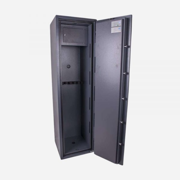 Burton Warden LFS 6 Gun Electronic Gun Safe - Door Open Side - Gun Cabinets Online