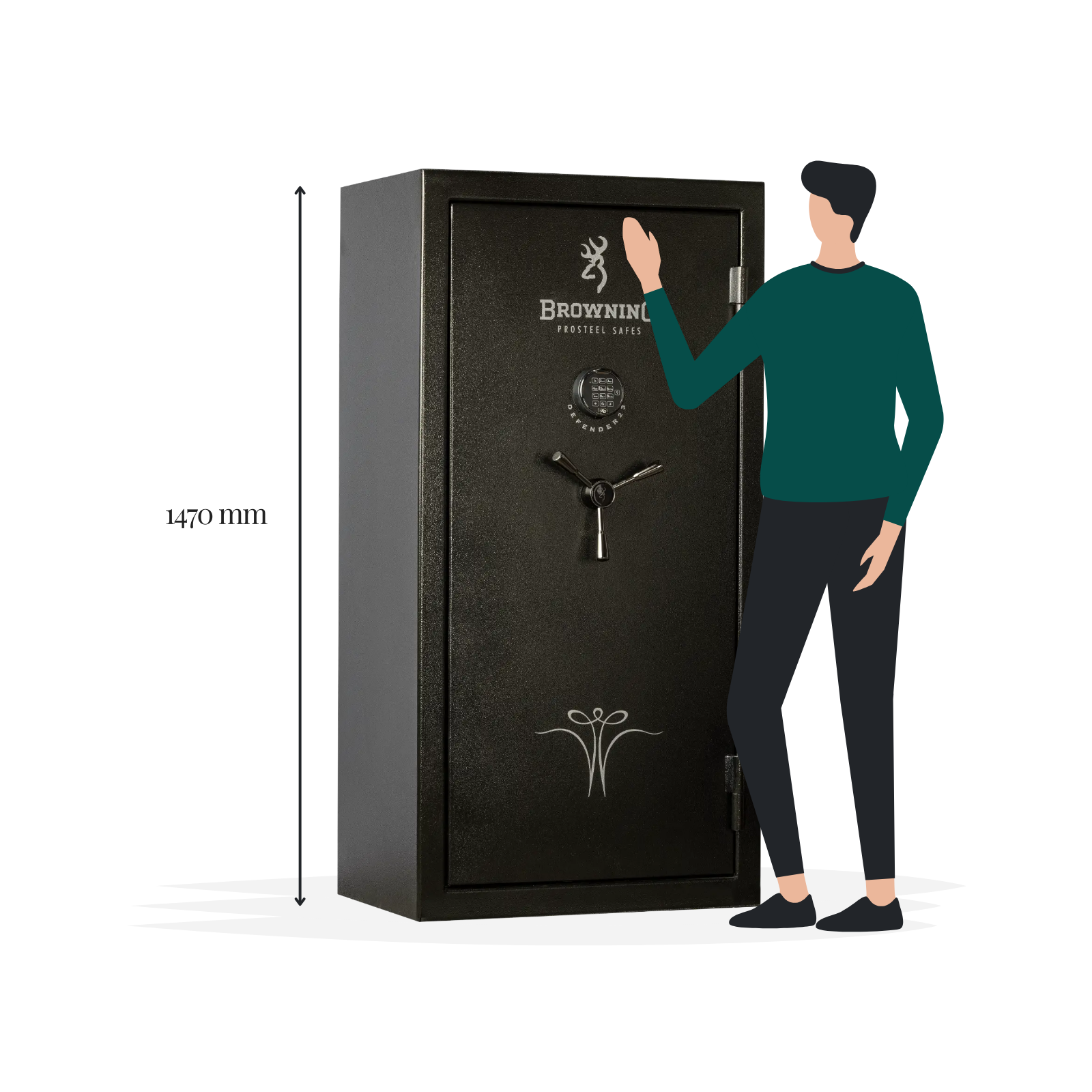 Browning Defender 23 Gun Safe - Size Image - Gun Cabinets Online