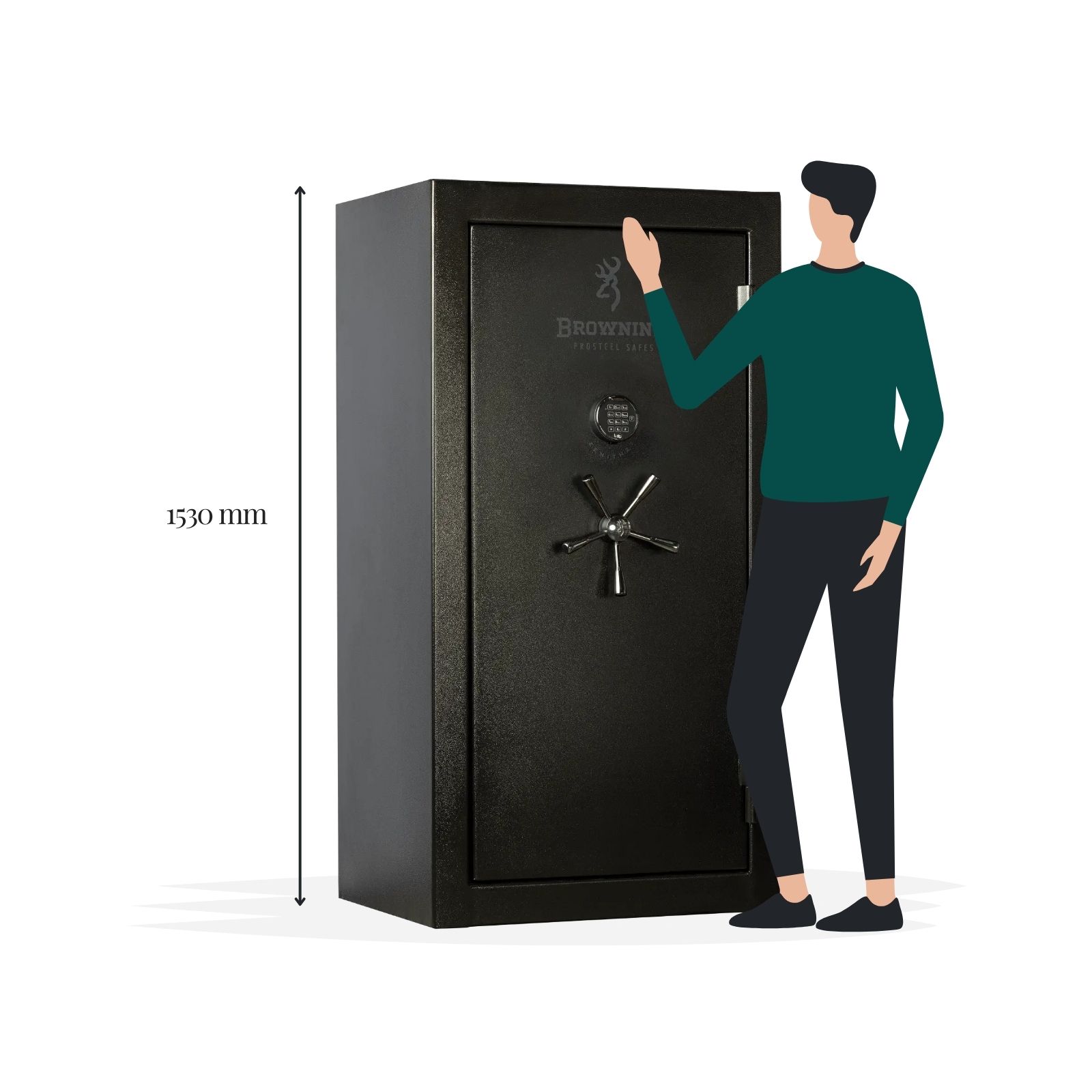 Browning Zenith 27 Fireproof Insurance Rated Gun Safe - Size Image - Gun Cabinets Online