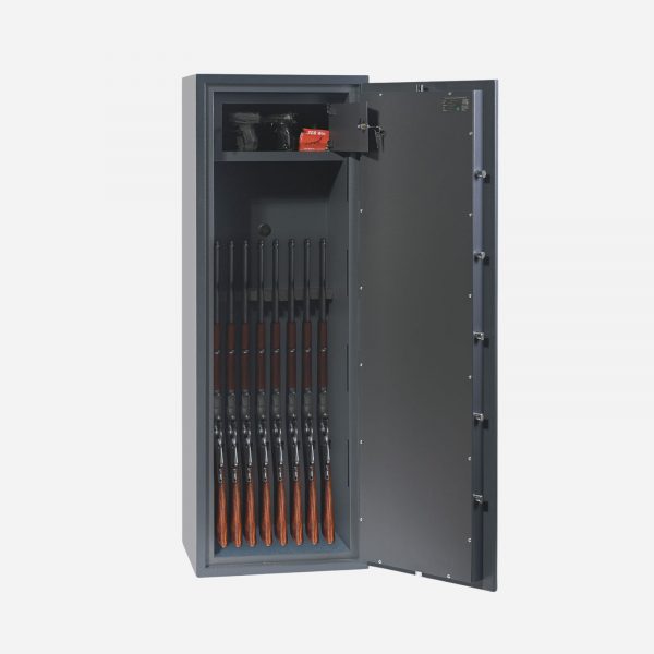 Phoenix Rigel GS8023K 8 Gun Key Gun Safe - Door Open 2 - Gun Cabinets Online