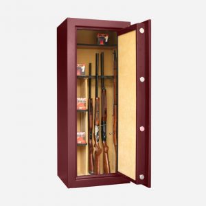 Infac Presidential Fireproof 21 Gun Safe Burgundy - Open Door Image - Gun Cabinets Online