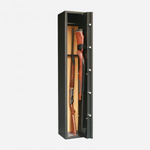 Infac Protection Series S5 4+1 5 Gun Shotgun Cabinet - Door Open Image - Gun Cabinets Online