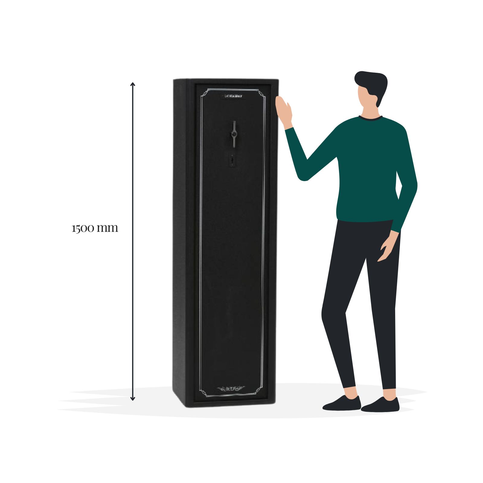 Lokaway LBA14 Gun Cabinet - Size Image - Gun Cabinets Online Lokaway LBA14 Gun Cabinet - Size Image - Gun Cabinets Online