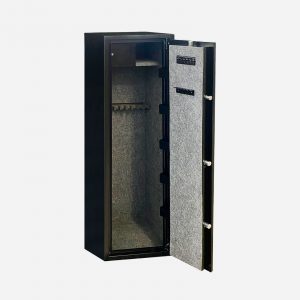 HuntGuard Highlander 10 Gun Electronic Gun Cabinet - Door Open - Gun Cabinets Online