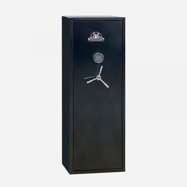 HuntGuard Highlander 14 Gun Electronic Gun Cabinet - Door Closed - Gun Cabinets Online