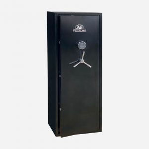 HuntGuard Highlander 14 Gun Electronic Gun Cabinet - Door Open 1 - Gun Cabinets Online