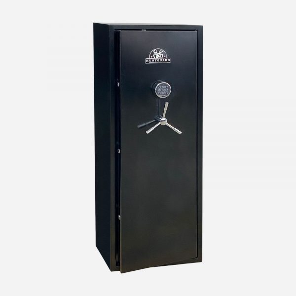 HuntGuard Highlander 14 Gun Electronic Gun Cabinet - Door Open 1 - Gun Cabinets Online