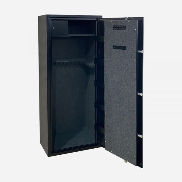 HuntGuard Highlander 18 Gun Exterior Image Door Open Fully - Gun Cabinets Online