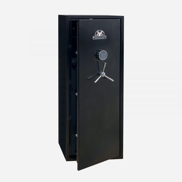 HuntGuard Highlander 18 Gun Exterior Image Door Open Partially - Gun Cabinets Online
