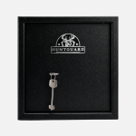HuntGuard Large Key Access Ammunition Cabinet Locker Black - Front Door Closed - Gun Cabinets Online
