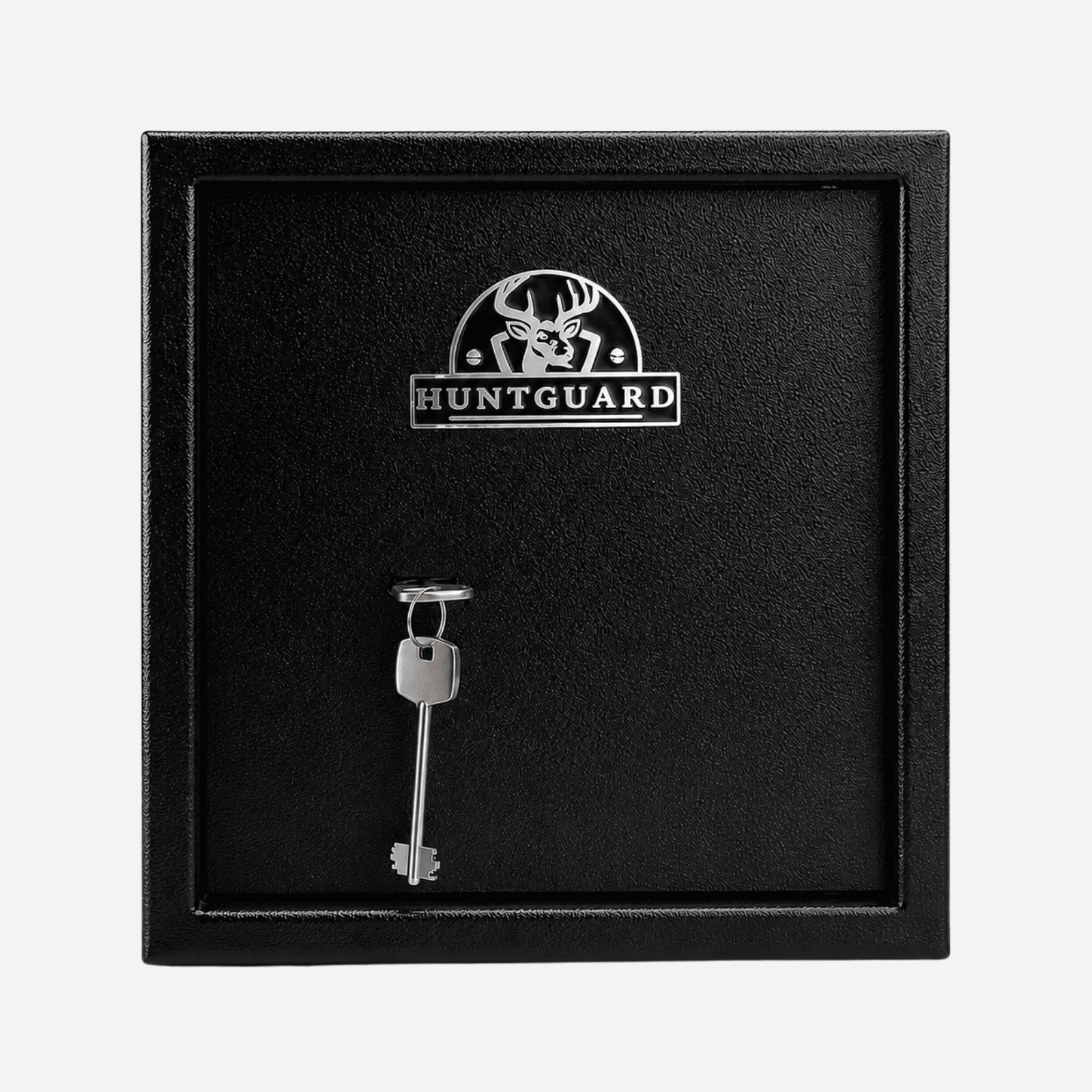 HuntGuard Large Key Access Ammunition Cabinet Locker Black - Front Door Closed - Gun Cabinets Online