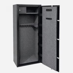 HuntGuard Highlander 24 Gun - Door Open with Shelf - Gun Cabinets Online