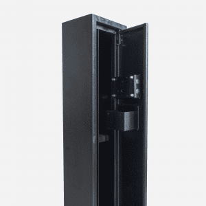 HuntGuard Rangemore 1 Gun Single Shotgun, Air Rifle, Scoped Rifle Cabinet - Door Open - Gun Cabinets Online