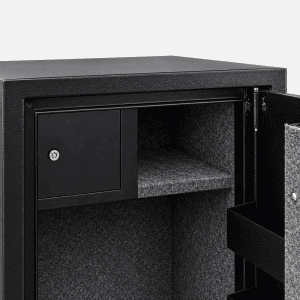 HuntGuard Highlander 18 Gun Digital Keypad Gun Cabinet Safe - Internal Ammo Locker Door Closed